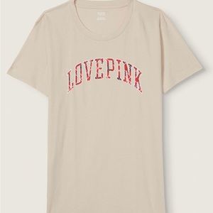 PINK Campus Short Sleeve Tee and jogger set